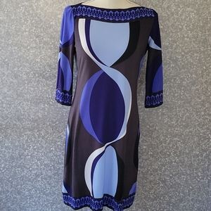 Donna Morgan printed shift dress size 8